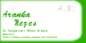 aranka mezes business card
